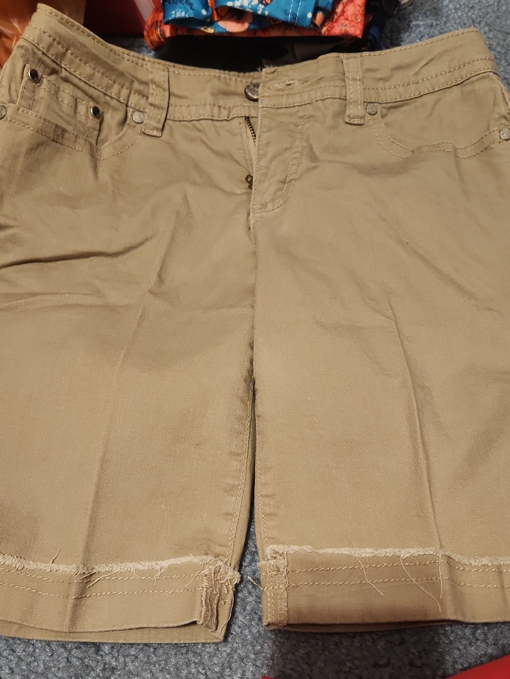 Women's Khaki Cotton Shorts